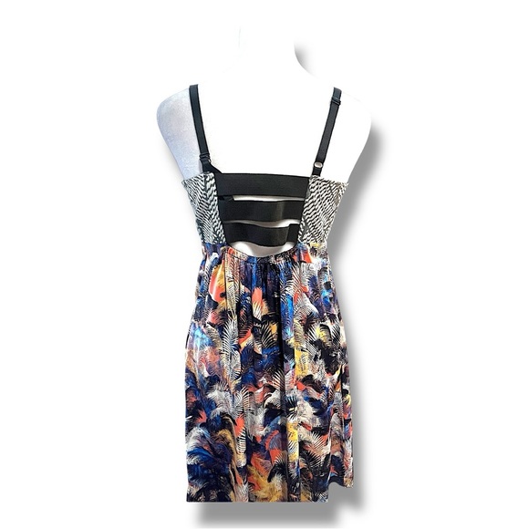 RACHEL ROY Keyhole back with Palm Trees and Sunsets Print Slip Cocktail Dress 6 - Picture 5 of 17